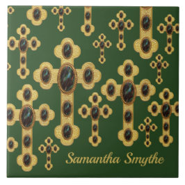 6つの血石を持つフェイク出芽クロス –  タイル