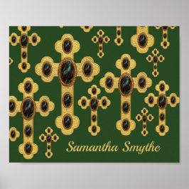 6つの血石を持つフェイク出芽クロス –  ポスター