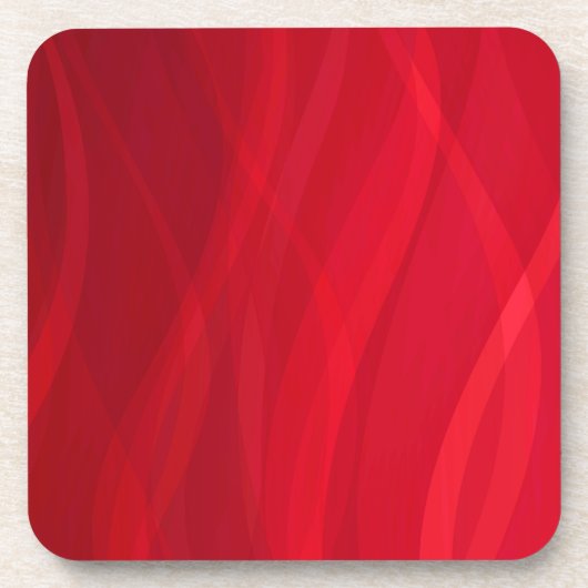 6つの赤いコースターの置かれる深紅の波 コースター (正面)