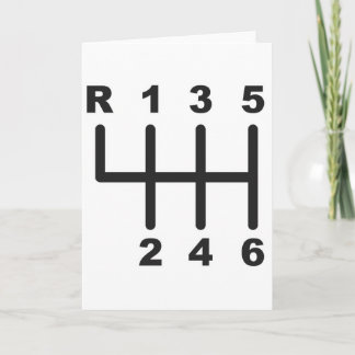 6つの速度の転位のゲート カード