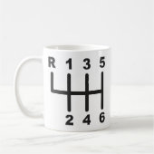 6つの速度の転位のゲート コーヒーマグカップ (左)