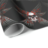 6つの飛んだスカル ラッピングペーパー (ロールコーナー)
