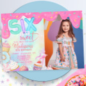 6つはとても甘いカスタム写真 招待状