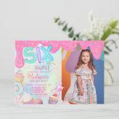 6つはとても甘いカスタム写真 招待状 (スタンド正面)