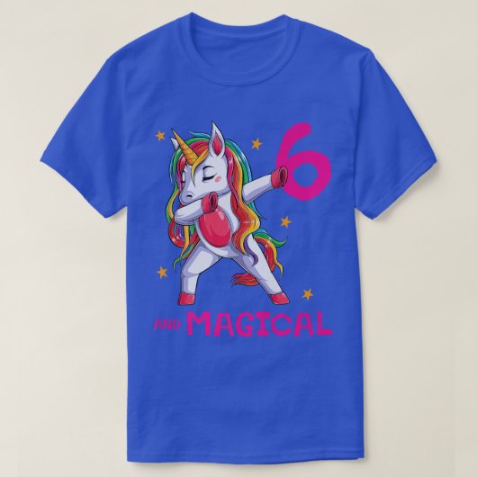 6と魔法の女の子6番目の誕生日ユニコーン6年Ol Tシャツ (デザイン正面)