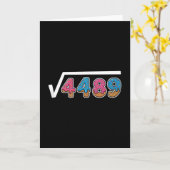 6と7のアイスクリームドリップクールミーム67 面白い四角 カード (黄色い花)