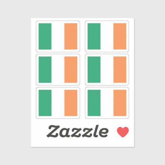 6のアイルランドのコレクションパックの国旗 シール (シート)