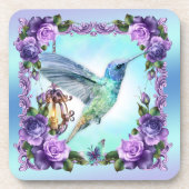 6のコルクのバックセットが付いているハチドリのコースター コースター (正面)