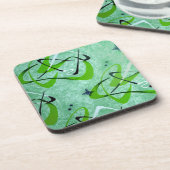 6のコースターセット: ブーメラン2 -淡黄緑 コースター (左側)