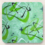 6のコースターセット: ブーメラン2 -淡黄緑 コースター (正面)