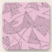 6のコースターセット: 原子ブーメラン-ピンクのFLOYD コースター (正面)