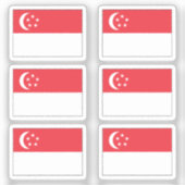 6のシンガポール・コレクション・パックの国旗 シール (正面)