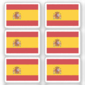 6のスペインのコレクションパックの国旗 シール (正面)