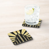 6のセット – 日が差すことアールデココースター。 コースター (右側)