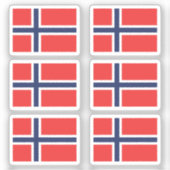 6のノルウェーのコレクションパックの国旗 シール (正面)