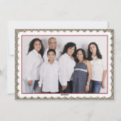 6のファミリ |クリスマスストッキングフラットホリデーカード シーズンカード (裏面)