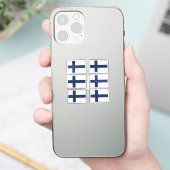 6のフィンランド国旗 シール (スマートフォン)