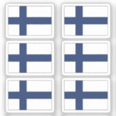 6のフィンランド国旗 シール (正面)