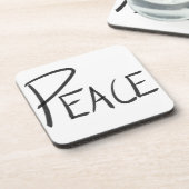6のプラスチック平和コースターセット コースター (左側)