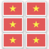 6のベトナムコレクションパックの国旗 シール (正面)