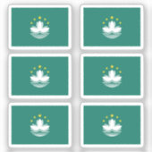 6のマカオコレクションパックの国旗 シール (正面)