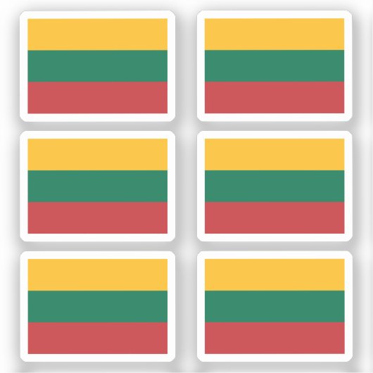 6のリトアニア・コレクション・パックの国旗 シール (正面)