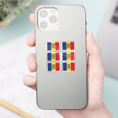 6のルーマニアのコレクションパックの国旗 シール (スマートフォン)