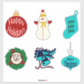 6のヴィンテージクリスマスステッカーパック シール (シート)