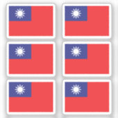 6の台湾コレクションパックの国旗 シール (正面)