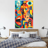 6の意味は片目をつぶれば見えてくる キャンバスプリント (インサイチュ (寝室))