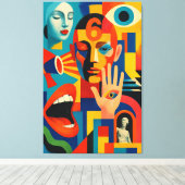 6の意味は片目をつぶれば見えてくる キャンバスプリント (インサイチュ (ウッドフロア))