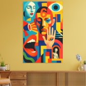 6の意味は片目をつぶれば見えてくる キャンバスプリント (インサイチュ (リビング))