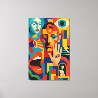 6の意味は片目をつぶれば見えてくる キャンバスプリント