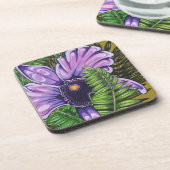 6の紫のオーキッドコースターセット コースター (左側)