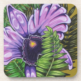 6の紫のオーキッドコースターセット コースター