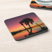 6の美しい海の入口の日没のコースターの~セット コースター (左側)