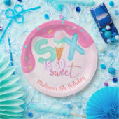 6はとても甘いピンクのつや消し ペーパープレート (パーティー)