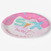 6はとても甘いピンクのつや消し ペーパープレート (アングル)