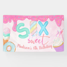 6はとても甘いピンクのつや消し 横断幕