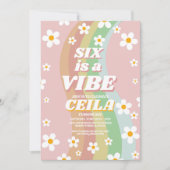 6はビバレトロ6th グルーヴィーピンクガール 1970年代 招待状 (正面)