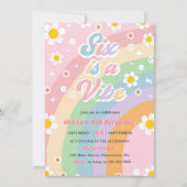 6はヴィービーグルービーデイジーレインボー6誕生日 招待状 (正面)