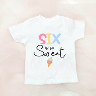 6は甘いアイスクリーム夏の第6誕生日 Tシャツ