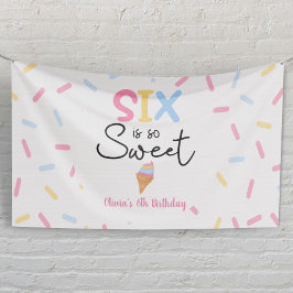 6は甘いアイスクリーム6th誕生日パーティー 横断幕