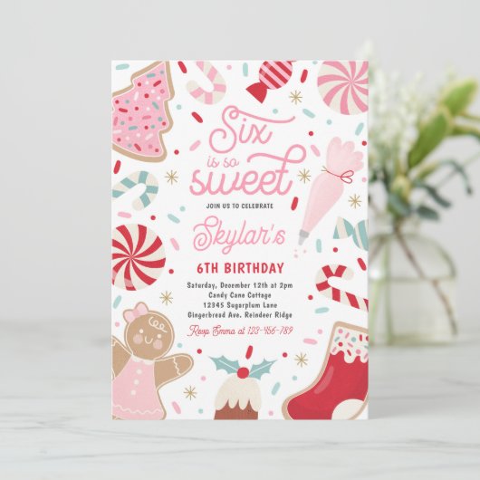6は非常に甘いクリスマスクッキー誕生日パーティーである 招待状 (スタンド正面)