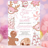 6は非常に甘いクリスマスクッキー誕生日パーティーである 招待状