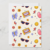 6はVibe Groovy Hippie 6th誕生日パーティー 招待状 (裏面)