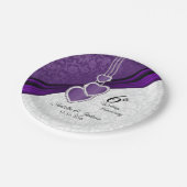 6アメジストパープル結婚ズ記念日 ペーパープレート (アングル)