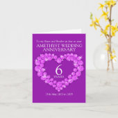6アメジスト結婚記念日シスターカード カード (黄色い花)