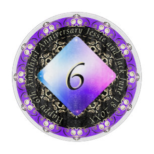 6アメジスト結婚記念日 カッティングボード