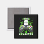 6アンロックビデオゲーム6th誕生日ゲーマーボーイズ3 マグネット (正面/裏面)